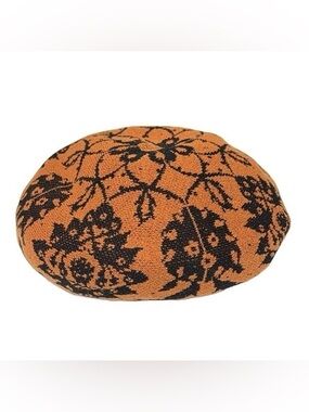Vivienne Westwood y2k orange & black orb beret hat